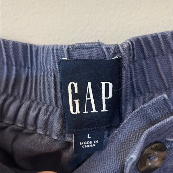GAP Blue Cargo Pants with Elastic Cuffs Size L - Picture 2 of 7